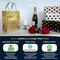 Gold Gift Bags Medium Size – Set of 12 Reusable Gold Gift Bags With Handles - Perfect Party Favor Bag for Christmas Holidays, Wedding, Bachelorette Party Favors and Goodies – 8W x 4D x 10H